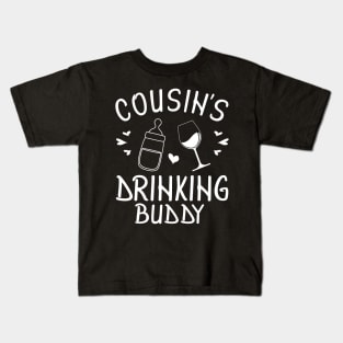 Milk & Wine Cousin's Drinking Buddy Happy Mother Father Day Kids T-Shirt